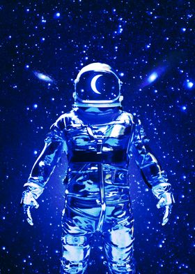 Astronaut In Blue Space 