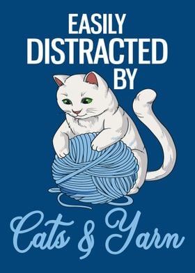 Distracted By Cats  Yarn