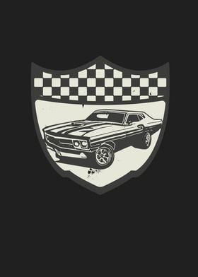 Racing Car Muscle Car Logo