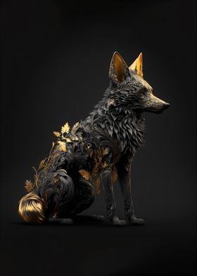 Black and Gold Fox