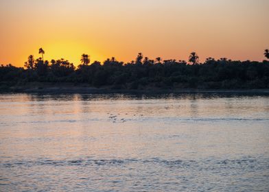 Sun Setting Over the Nile
