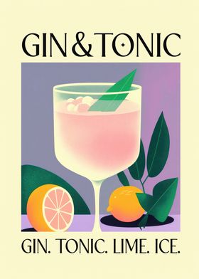 Gin Tonic Purple Cocktail
