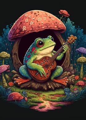 Frog Playing Banjo