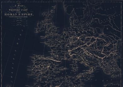 Roman empire vintage map