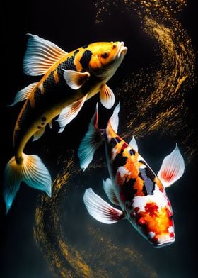 koi fish in the lake