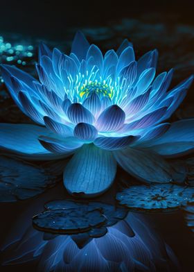 Colorful lotus flowers