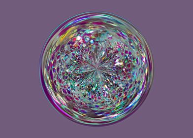 Purple glitter orb