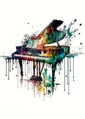 Piano watercolor