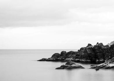 Seascape in black and whit