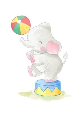 cute elephant standing