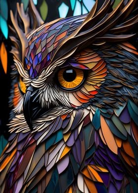 Owls Vision Stained Glass
