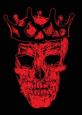 Skull with crown king ico