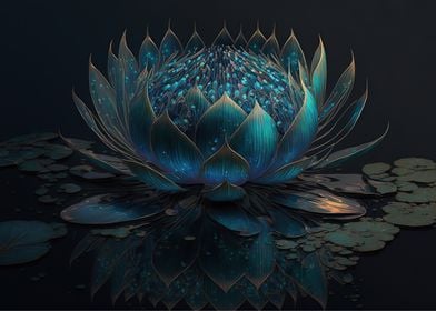 Colorful lotus flowers