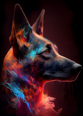 Belgian Malinois Colorful