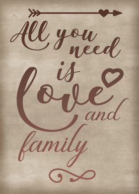 All you need love family