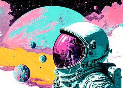 Astronaut Colorful