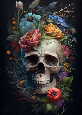 Flower Skull