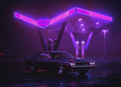 Car in Neon Gas