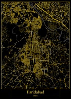 Faridabad India Gold Map