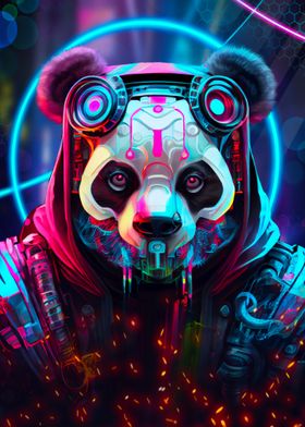 Panda cyberpunk