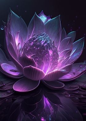 Colorful lotus flowers