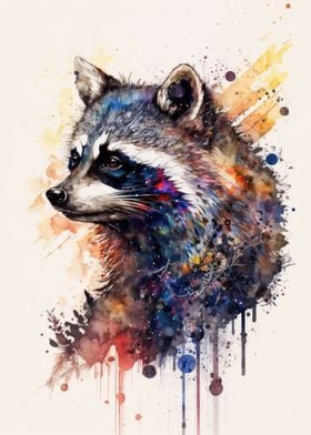 Raccoon Watercolor