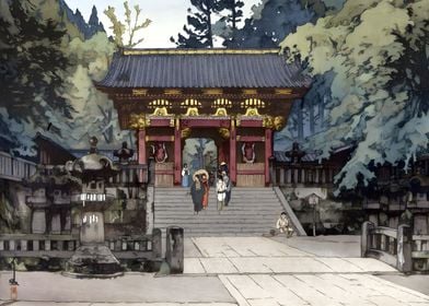Ukiyo e Gold Gate 1941