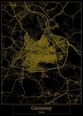 Gaziantep Turkey Gold Map