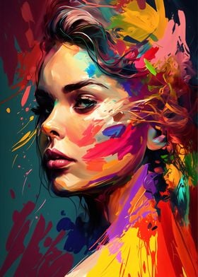 Colorful woman