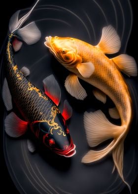 koi fish in the lake