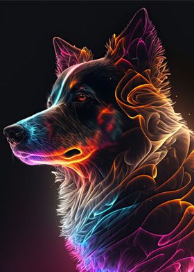 Dog Neon Animal