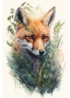 Nature Fox Painting