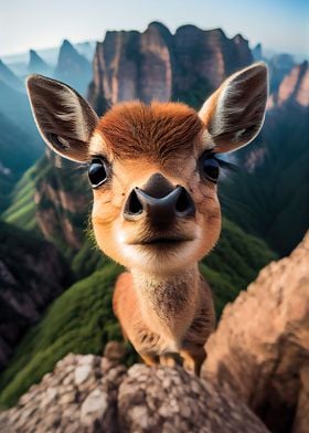 Selfie of a young deer
