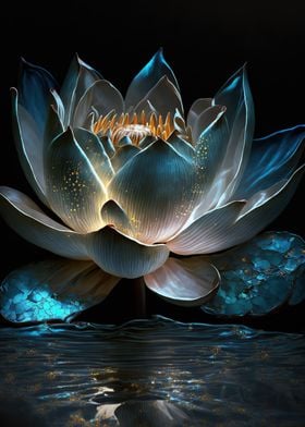 Colorful lotus flowers