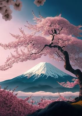 japan mount fuji sakura