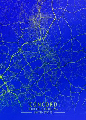 Concord USA City Map