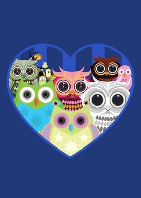 Love Owls Blue