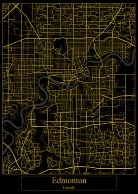 Edmonton Canada Gold Map