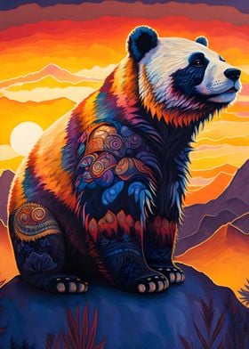 abstract fluffy panda