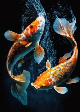 koi fish in the lake