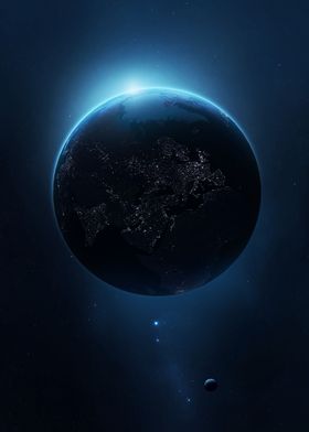 Planet earth at night 