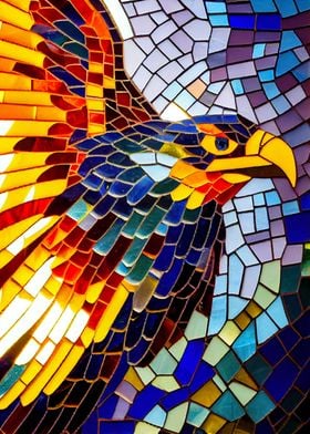 Eagle Stained Glass Style 