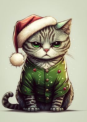 cat christmas 