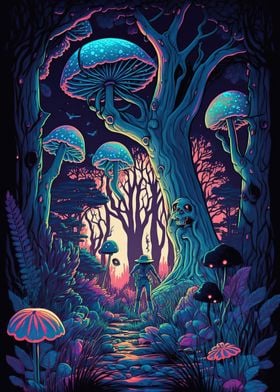 psychedelic mushroom fores