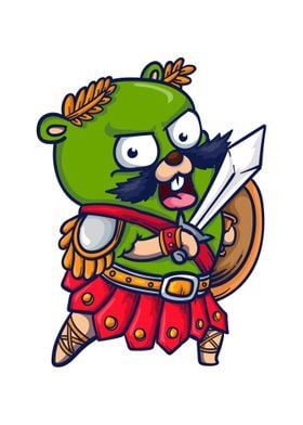 Funny monster gladiator