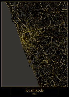 Kozhikode India Gold Map