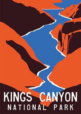 Kings Canyon Travel Poster