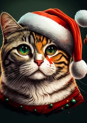 cat christmas 