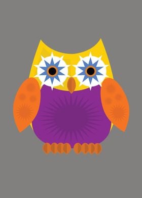 Star Owl Yellow Orange