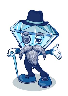 Cute diamond with beard